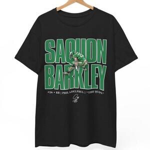 Philadelphia Eagles Saquon Barkley Hurdle Illustration Shirt Retro